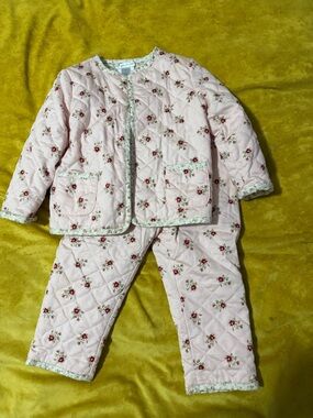 Polo Kids Pink Floral Quilted Set